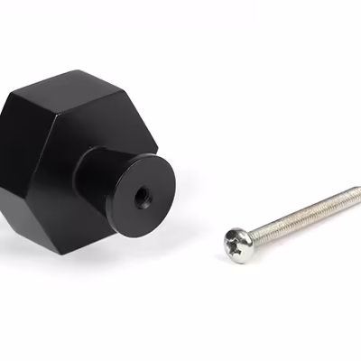 Matt Black Kahlo Cabinet Knob - 38mm - Image 3