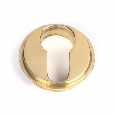 Polished Brass Round Euro Escutcheon (Plain) - Image 3