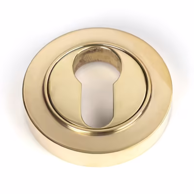 Polished Brass Round Euro Escutcheon (Plain)
