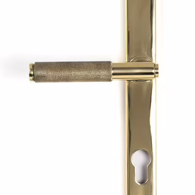 Polished Brass Brompton Slimline Lever Espag. Lock Set - Image 2