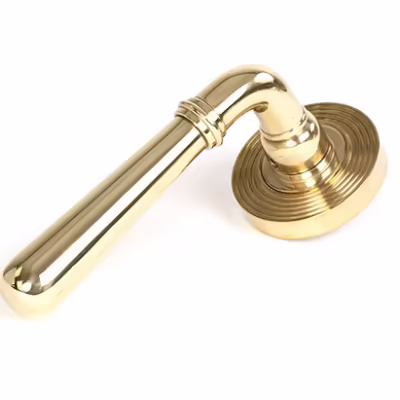 Polished Brass Newbury Lever on Rose Set (Beehive)