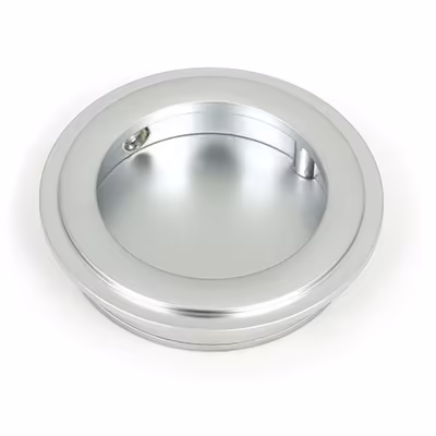 Satin Chrome 60mm Art Deco Round Pull