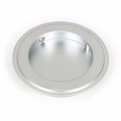 Satin Chrome 75mm Art Deco Round Pull