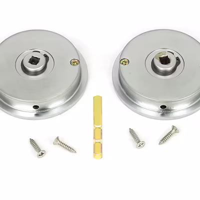 Satin Chrome 60mm Plain Round Pull - Privacy Set - Image 3