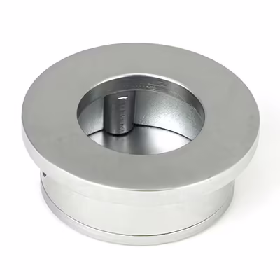 Satin Chrome 34mm Round Finger Edge Pull