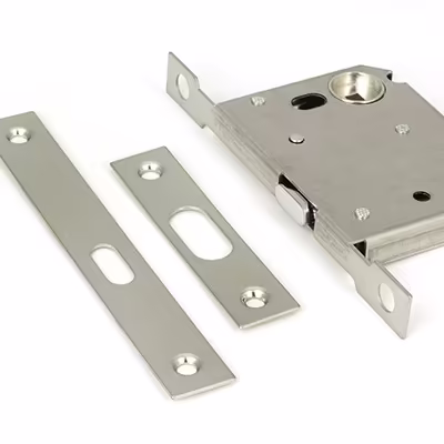 Polished Nickel 50mm Sliding Door Lock