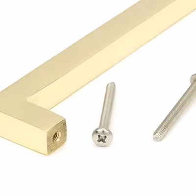 Polished Brass Albers Pull Handle - Large - Image 3