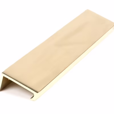 Polished Brass 200mm Plain Edge Pull