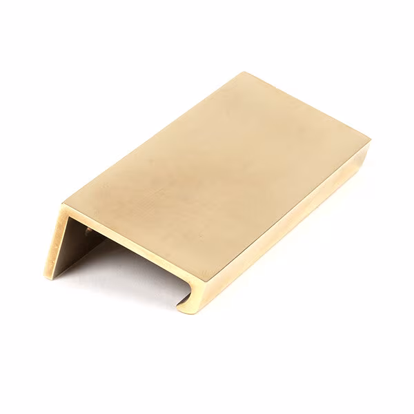 Aged Brass 100mm Plain Edge Pull