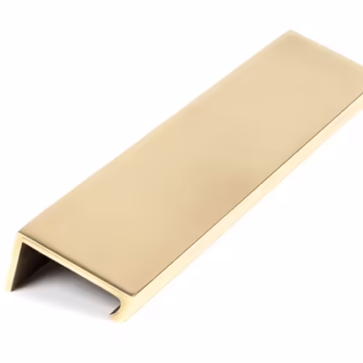 Aged Brass 200mm Plain Edge Pull