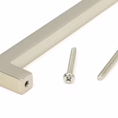 Polished Nickel Albers Pull Handle - Medium - Image 3