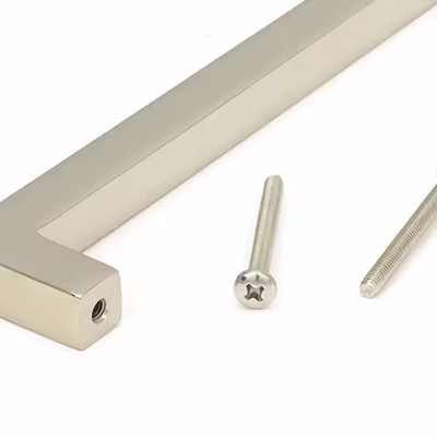 Polished Nickel Albers Pull Handle - Large - Image 3