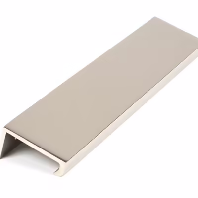 Polished Nickel 200mm Plain Edge Pull