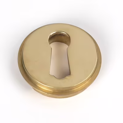 Polished Brass Round Escutcheon (Plain) - Image 3