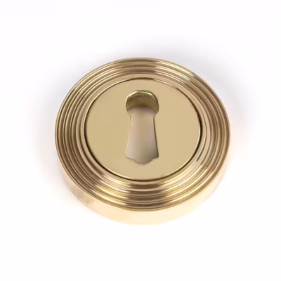 Polished Brass Round Escutcheon (Beehive)