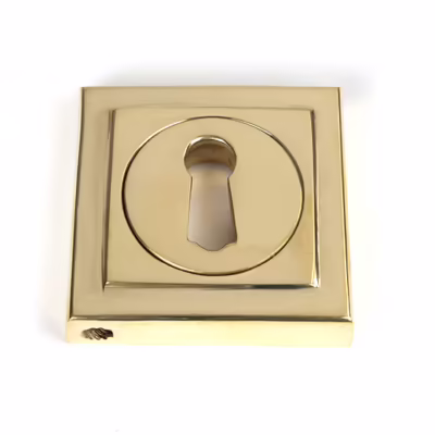 Polished Brass Round Escutcheon (Square)