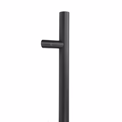 Matt Black (316) 0.6m Offset T Bar Handle Bolt Fix 32mm Ø
