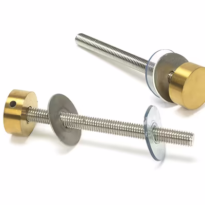 Aged Brass (304) 100mm Bolt Fixings for T Bar (2)