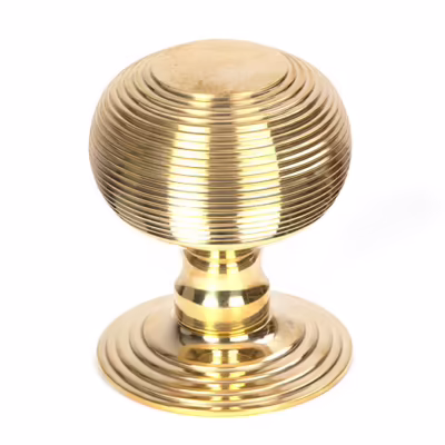 Polished Brass Beehive Centre Door Knob