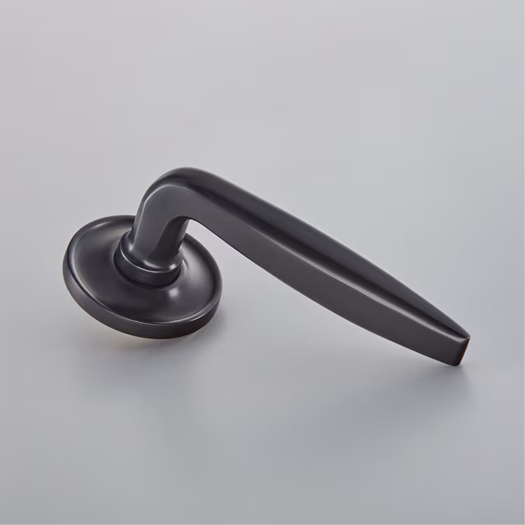 Maine Door Handle on Raised Edge Covered Rose