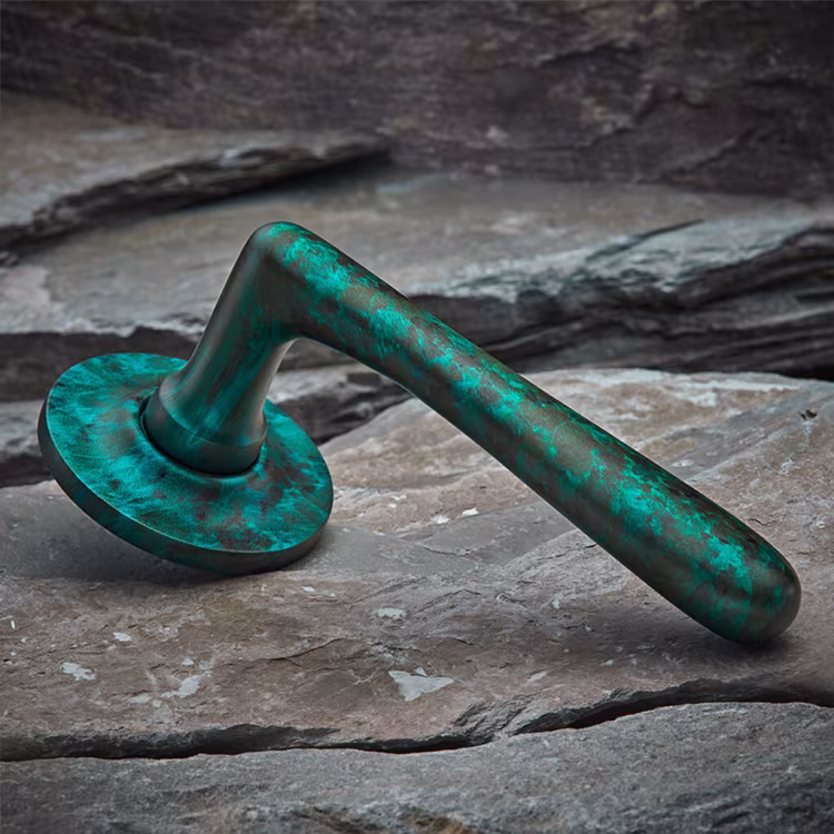 Mineral Door Handle on Covered Rose