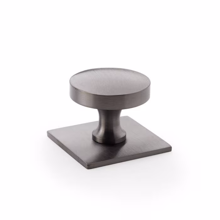 Alexander and Wilks Bullion Cabinet Knob on Square Backplate