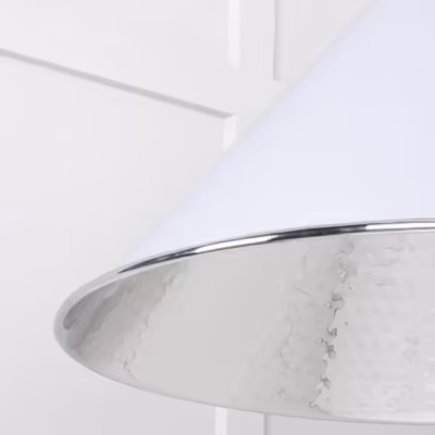 Hammered Nickel Hockley Pendant in Birch - Image 6