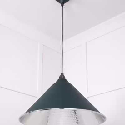 Hammered Nickel Hockley Pendant in Dingle - Image 3