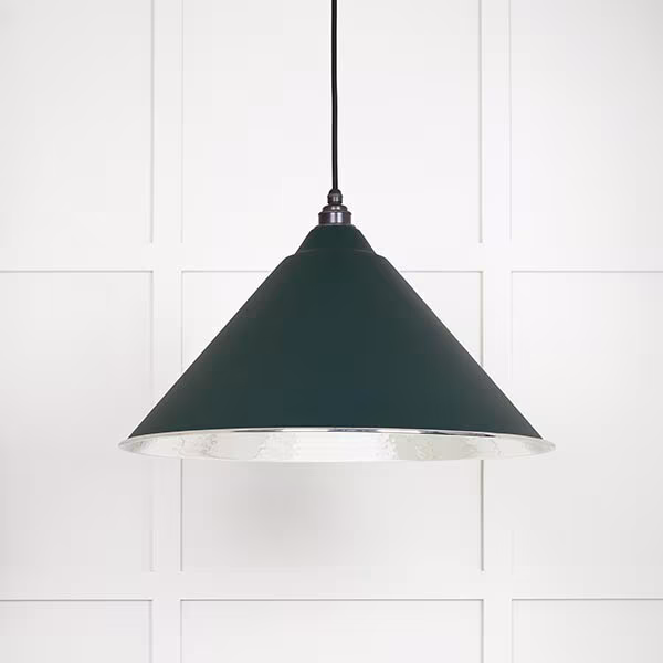 Hammered Nickel Hockley Pendant in Dingle
