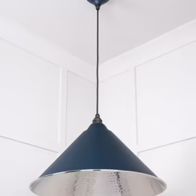 Hammered Nickel Hockley Pendant in Dusk - Image 5