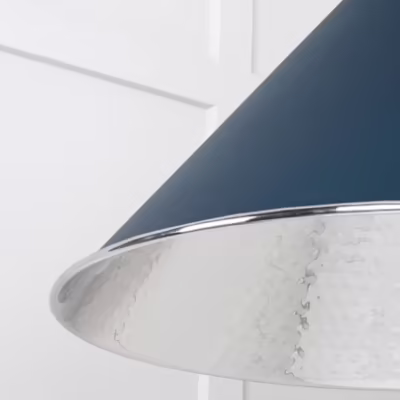 Hammered Nickel Hockley Pendant in Dusk - Image 6