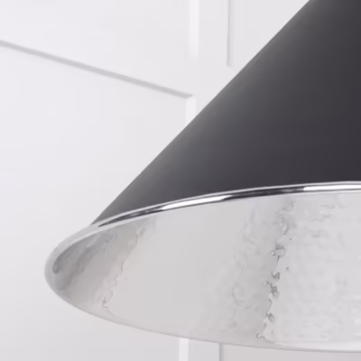 Hammered Nickel Hockley Pendant in Elan Black - Image 6