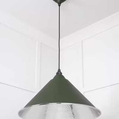 Hammered Nickel Hockley Pendant in Heath - Image 4