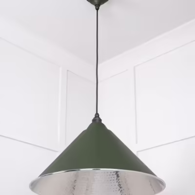 Hammered Nickel Hockley Pendant in Heath - Image 5