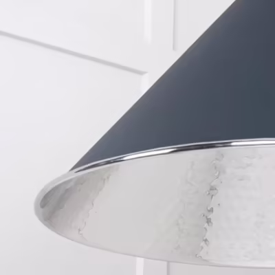 Hammered Nickel Hockley Pendant in Soot - Image 6