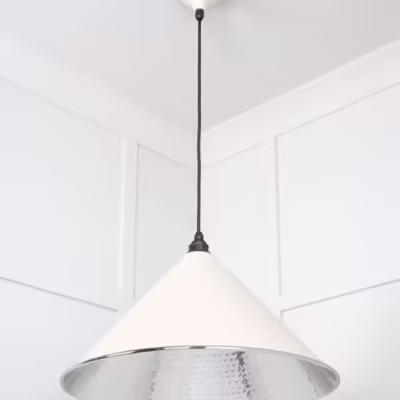 Hammered Nickel Hockley Pendant in Teasel - Image 4