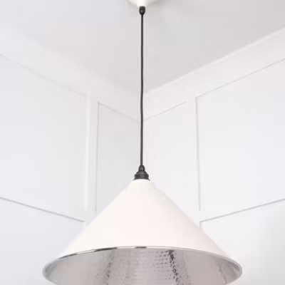 Hammered Nickel Hockley Pendant in Teasel - Image 5