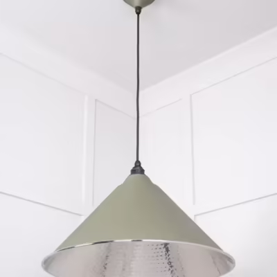 Hammered Nickel Hockley Pendant in Tump - Image 5