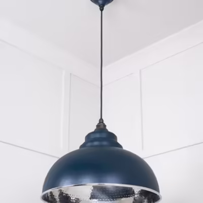 Hammered Nickel Harborne Pendant in Dusk - Image 4