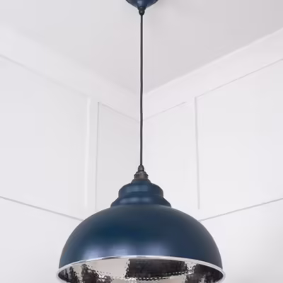 Hammered Nickel Harborne Pendant in Dusk - Image 5