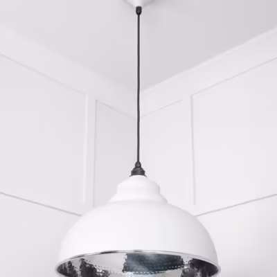 Hammered Nickel Harborne Pendant in Flock - Image 4