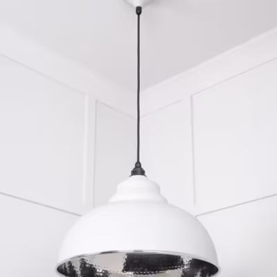 Hammered Nickel Harborne Pendant in Flock - Image 5