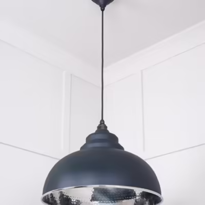 Hammered Nickel Harborne Pendant in Soot - Image 4