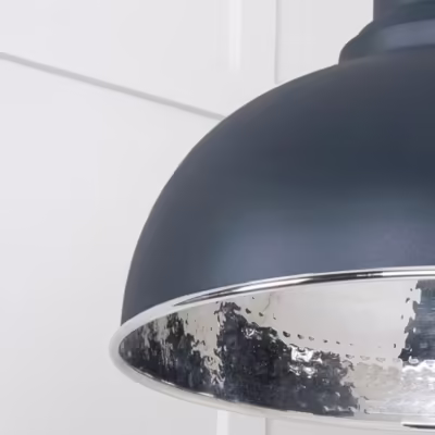 Hammered Nickel Harborne Pendant in Soot - Image 6