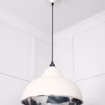 Hammered Nickel Harborne Pendant in Teasel - Image 4