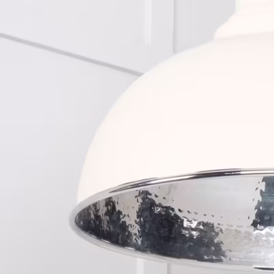Hammered Nickel Harborne Pendant in Teasel - Image 6