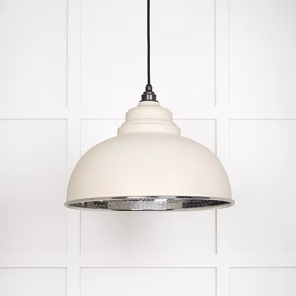 Hammered Nickel Harborne Pendant in Teasel
