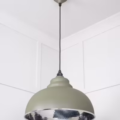 Hammered Nickel Harborne Pendant in Tump - Image 4