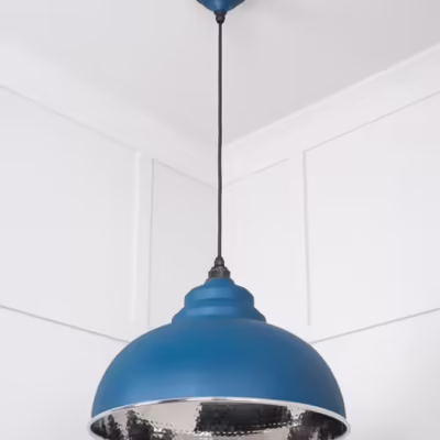 Hammered Nickel Harborne Pendant in Upstream - Image 5