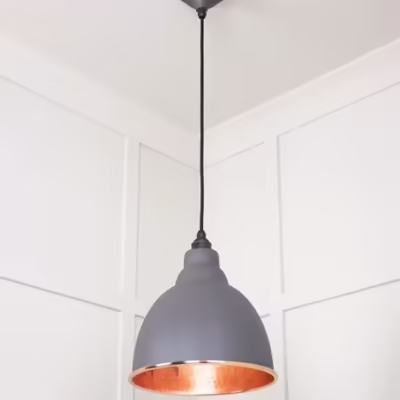 Hammered Copper Brindley Pendant in Bluff - Image 4
